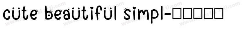 cute beautiful simpl字体转换